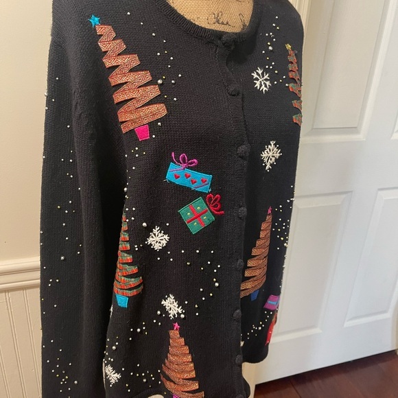 Christmas‎ Studio Joy cardigan sweater size XL - Picture 4 of 9